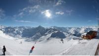 Photo Texture of Background Snowy Mountains