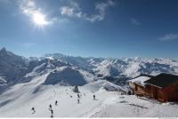 Photo Texture of Background Snowy Mountains