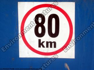 Photo Texture of Speed Limit Traffic Sign