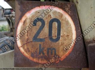 Photo Texture of Speed Limit Traffic Sign