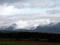 background mountains snowy