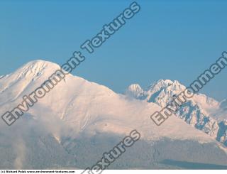 Photo Texture of Background Snowy Mountains