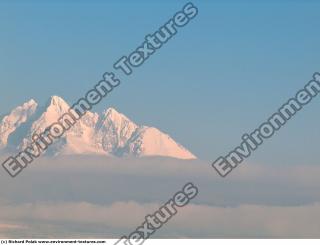 Photo Texture of Background Snowy Mountains