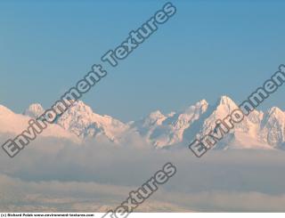 Photo Texture of Background Snowy Mountains