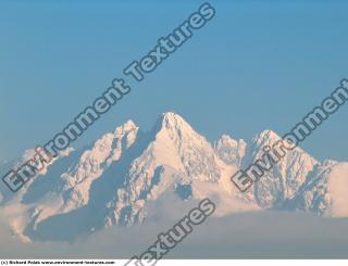 Photo Texture of Background Snowy Mountains