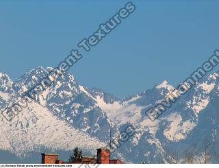 Photo Texture of Background Snowy Mountains