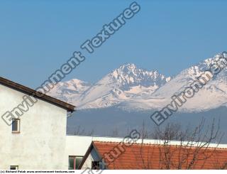 Photo Texture of Background Snowy Mountains