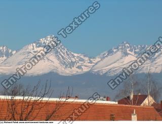 Photo Texture of Background Snowy Mountains