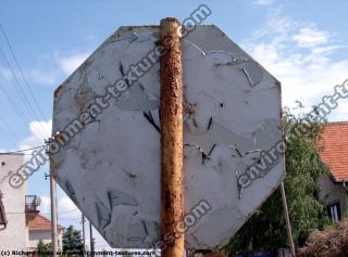 Photo Texture of Backside Traffic Sign