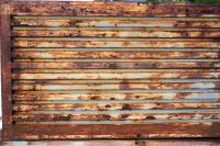 Photo Texture of Metal Corrugated Plates Rusted