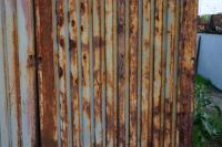 Photo Texture of Metal Corrugated Plates Rusted