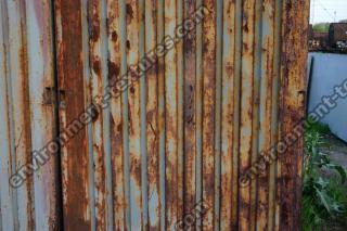 Photo Texture of Metal Corrugated Plates Rusted