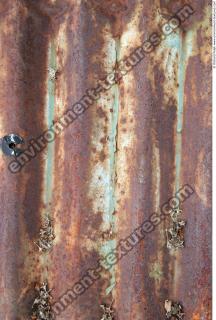 Photo Texture of Metal Corrugated Plates Rusted