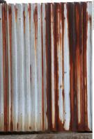 Photo Texture of Metal Corrugated Plates Rusted