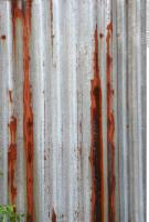 Photo Texture of Metal Corrugated Plates Rusted