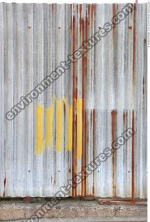 Photo Texture of Metal Corrugated Plates Rusted