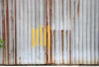 Photo Texture of Metal Corrugated Plates Rusted