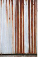 Photo Texture of Metal Corrugated Plates Rusted