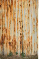 Photo Texture of Metal Corrugated Plates Rusted