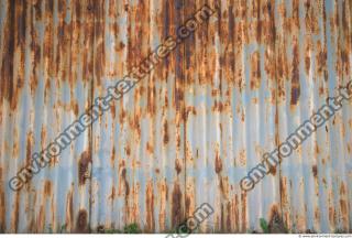 Photo Texture of Metal Corrugated Plates Rusted