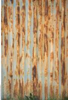 Photo Texture of Metal Corrugated Plates Rusted