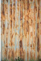 Photo Texture of Metal Corrugated Plates Rusted