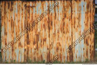 Photo Texture of Metal Corrugated Plates Rusted