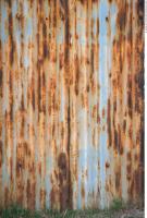 Photo Texture of Metal Corrugated Plates Rusted