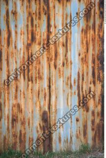 Photo Texture of Metal Corrugated Plates Rusted