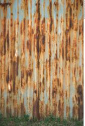 Photo Texture of Metal Corrugated Plates Rusted