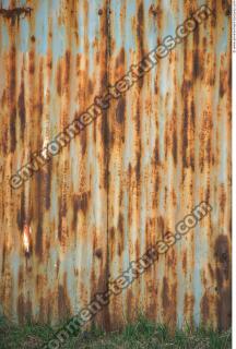 Photo Texture of Metal Corrugated Plates Rusted