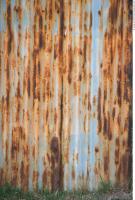 Photo Texture of Metal Corrugated Plates Rusted