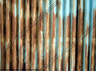 Photo Texture of Metal Corrugated Plates Rusted