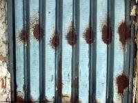 Photo Texture of Metal Corrugated Plates Rusted