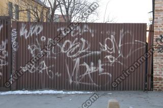 Photo Texture of Metal Corrugated Plates Painted