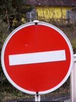 Photo Texture of Prohibition Traffic Sign