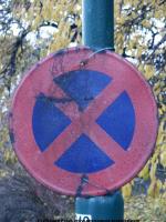 Photo Texture of Prohibition Traffic Sign