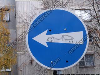 Photo Texture of Directional Traffic Sign