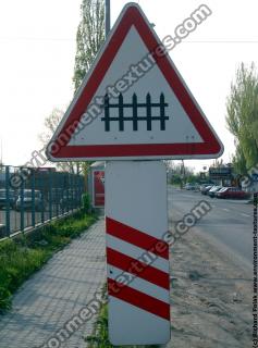 Photo Texture of Caution Traffic Sign