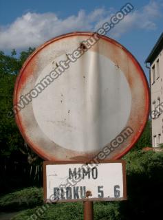 Photo Texture of Prohibition Traffic Sign