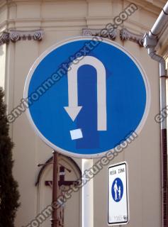 Photo Texture of Directional Traffic Sign