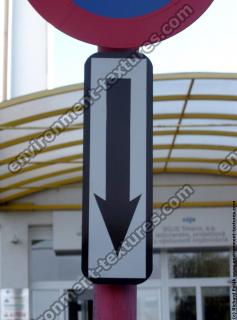 Photo Texture of Directional Traffic Sign