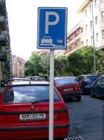 Photo Texture of Parking Traffic Sign