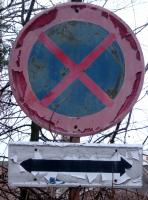 Photo Texture of Prohibition Traffic Sign