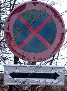 Photo Texture of Prohibition Traffic Sign