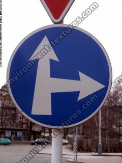 Photo Texture of Directional Traffic Sign