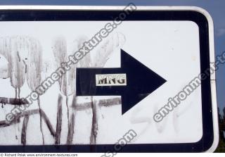 Photo Texture of Directional Traffic Sign