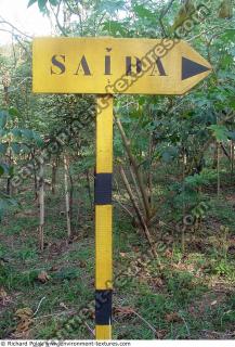 Photo Texture of Directional Traffic Sign