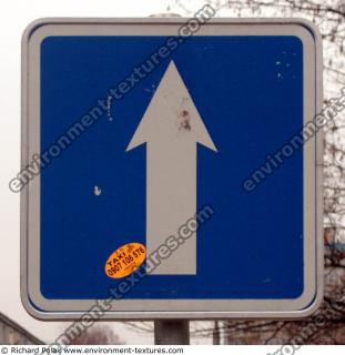 Photo Texture of Directional Traffic Sign