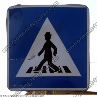 Photo Texture of Pedestrian Crossing Traffic Sign